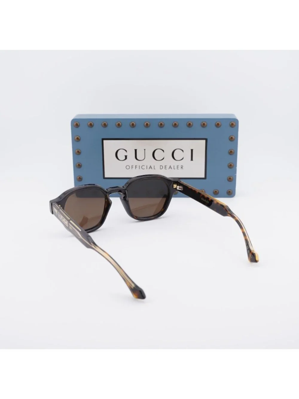 Gucci GG1730S 002 Square Unisex Sunglasses - Havana / Brown